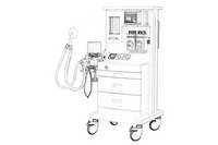 Drawing of anesthesia machine