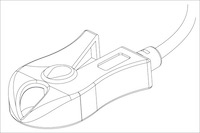 Drawing of Orantech ECG grabber