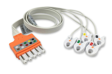 Image of ECG ELD PH5-90G-I Cable - 5 Leads, Pinch/Grabber, AHA, Non-OEM, High Quality and Reliable