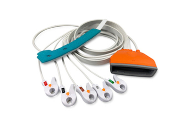 Image of Philips Replacement ECG ELD TMX5S09AN-90G-A Cable - 5 Leads, Grabber, AHA, Non-OEM