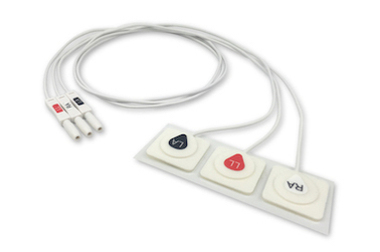 Image of ECG Elder D3-60-A Cable - 3 Leads, Grabber, AHA, Non-OEM, High Quality and Reliable