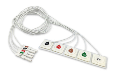 Image of ECG Elder D5-90-A Cable - 5 Leads, Pinch/Grabber, AHA, Non-OEM, High Quality and Reliable
