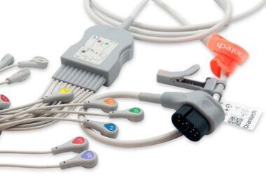 Image of Philips replacement ECG Cable - 5 Leads,Grabber, AHA, Medical Grade, Non-OEM